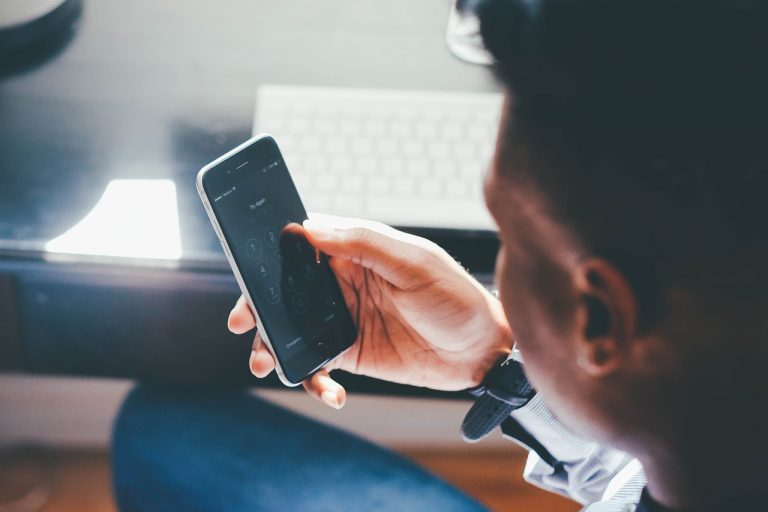 a person holding a phone