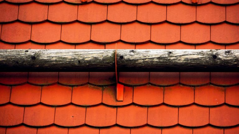 a close-up of a red brick wall
