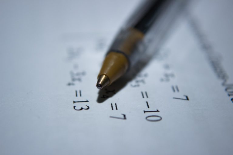 a fountain pen with writing