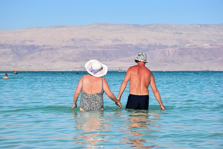 two people in the water