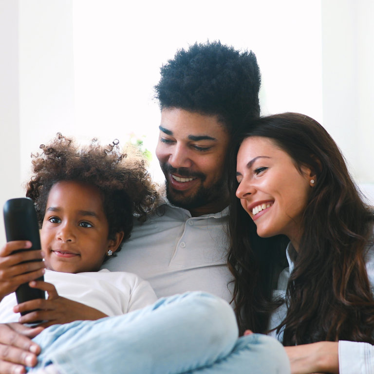 a family sitting together