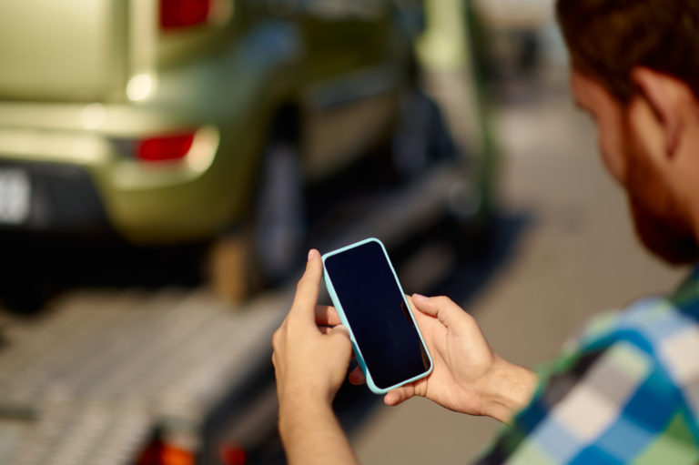 a person holding a phone
