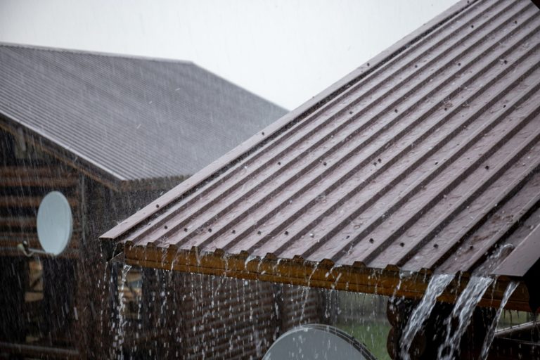 a building with snow on the roof
