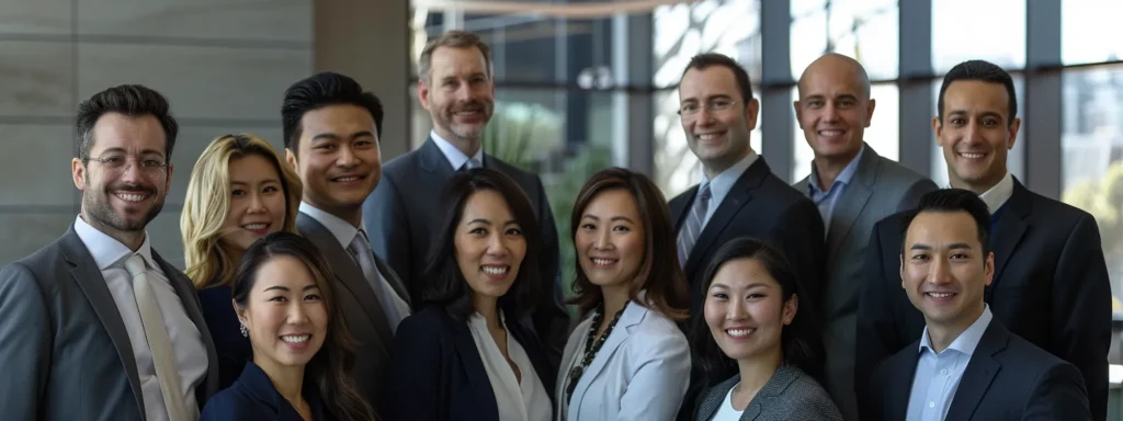 a group of professionals in business attire, anchored to a white label digital marketing agency.